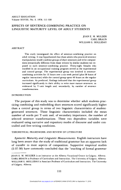 ticing combining and embedding short sentences