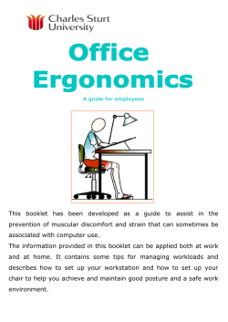 Office Ergonomics - Charles Sturt University