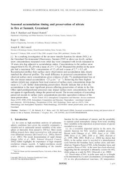 Seasonal accumulation timing and preservation of nitrate in firn at