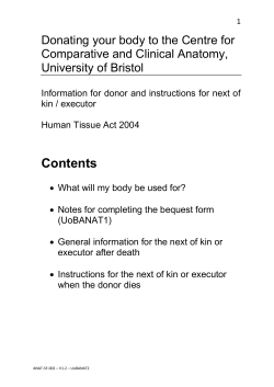 Donating your body to the Centre for Comparative and Clinical