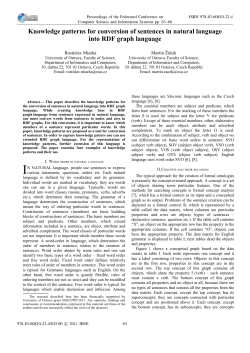 Knowledge patterns for conversion of sentences in natural language