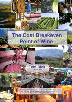 The Cost Breakeven Point of Wine