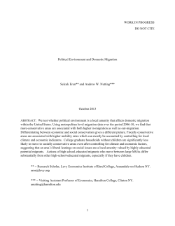 Political Environment and Domestic Migration