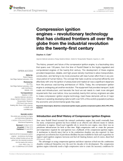 Compression ignition engines &ndash; revolutionary technology that has