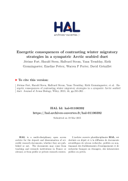 Energetic consequences of contrasting winter migratory