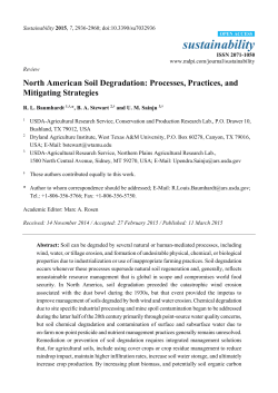 North American Soil Degradation: Processes, Practices, and