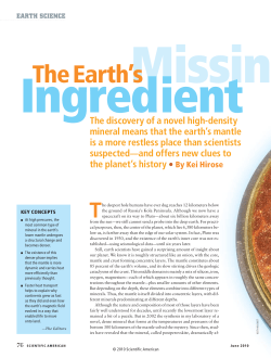 The Earth`s Missing Ingredient