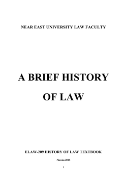 a brief history of law - Near East University Docs