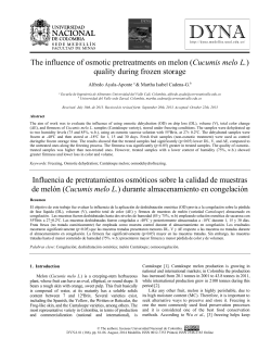 The influence of osmotic pretreatments on melon (Cucumis melo L