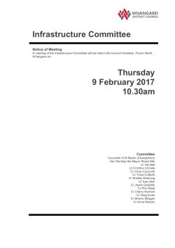 Infrastructure Committee Agenda 9 February 2017