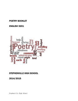 Poetry Terms Booklet
