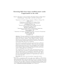 Factoring RSA keys from certified smart cards: Coppersmith in the wild