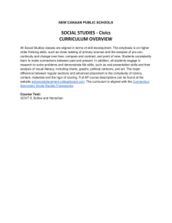 Civics Curriculum Overview - New Canaan Public Schools