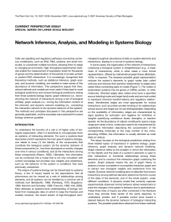 Network Inference, Analysis, and Modeling in Systems Biology