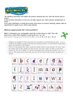 RWI information for Parents