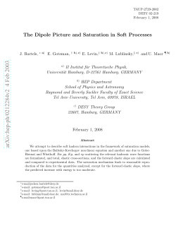 The Dipole Picture and Saturation in Soft Processes