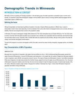 Demographic Trends in Minnesota