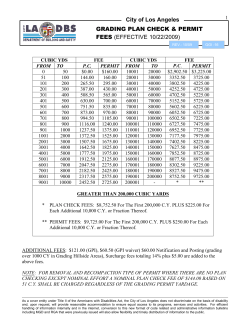 Grading Plan Check and Permit Fees