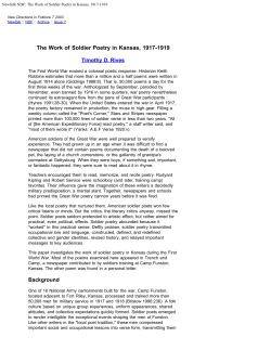 Newfolk NDF: The Work of Soldier Poetry in Kansas, 1917-1919