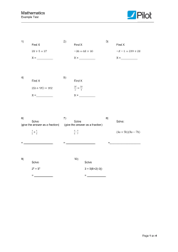 Mathematics - Pilot Flight Academy