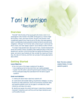 Toni Morrison - Ohio Reading Road Trip