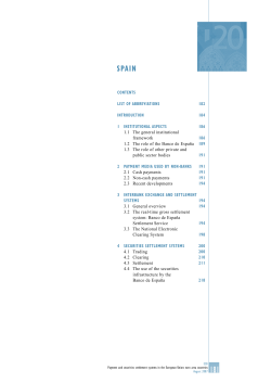 Payment and securities settlement systems in