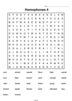 Homophones 4 - Primary Resources