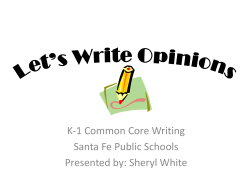 Let`s Write Opinions