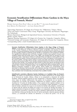 Economic Stratification Differentiates Home Gardens in the Maya