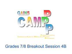 Grades 7/8 Breakout Session 4B