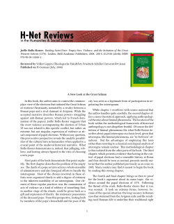 A New Look at the Great Schism - H-Net