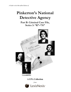 Pinkerton`s National Detective Agency