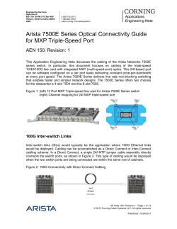 Corning: Arista 7500E Series Optical Connectivity Guide for MXP