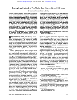Proteoglycan Synthesis in Two Murine Bone Marrow
