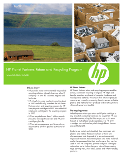 HP Planet Partners Return and Recycling Program