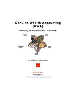 Genuine Wealth Accounting (GWA)