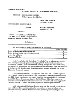 / bf Cross-Motion and Affidavits Annexed X Answering Affidavits X