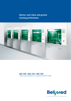 Shorter cycle times and greater cleaning performance WD 200 / WD