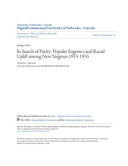 In Search of Purity: Popular Eugenics and Racial Uplift among New