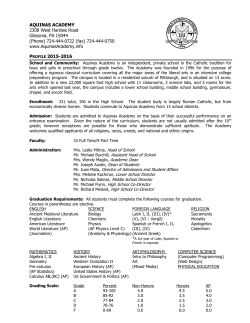 School Profile - Aquinas Academy of Pittsburgh