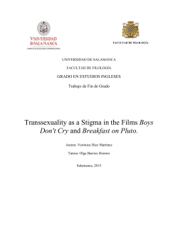 Transsexuality as a Stigma in the Films Boys Don`t