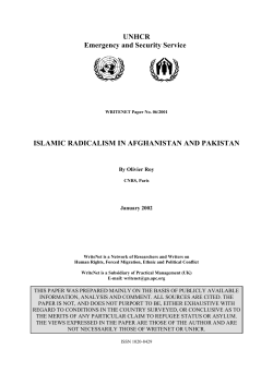 Islamic Radicalism in Afghanistan and Pakistan