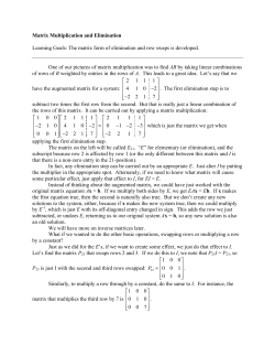 11 Multiplication and Elimination