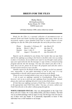Summer 2008 - The Carolina Bird Club