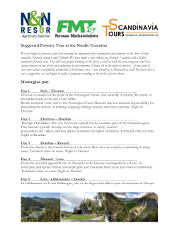 Suggested Forestry Tour in the Nordic Countries Norwegian part