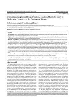 Quince Seed Lyophilized Biopolymer as a Medicinal Remedy: Study