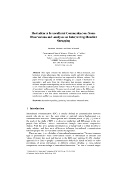 Hesitation in Intercultural Communication