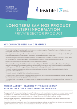 long term savings product (ltsp) information