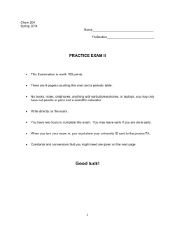 Chem204PracticeExamIIBlank