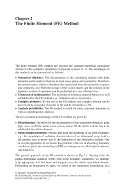 The Finite Element (FE) Method